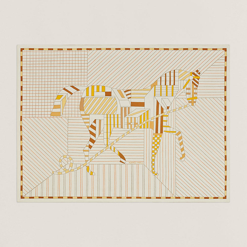 Cheval au Faubourg blanket | Hermès Canada